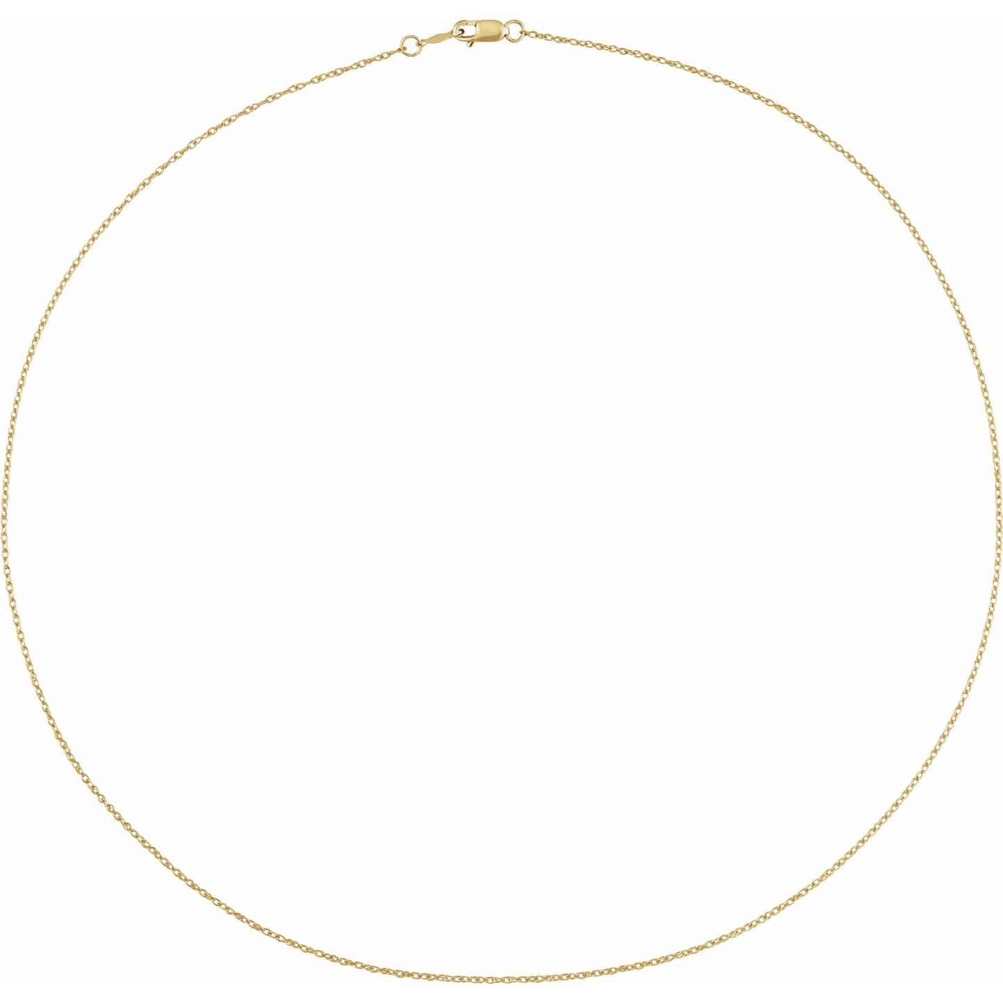 Polished Rope Chain Necklace in Sterling Silver, 14k Yellow Gold, 14k White Gold
