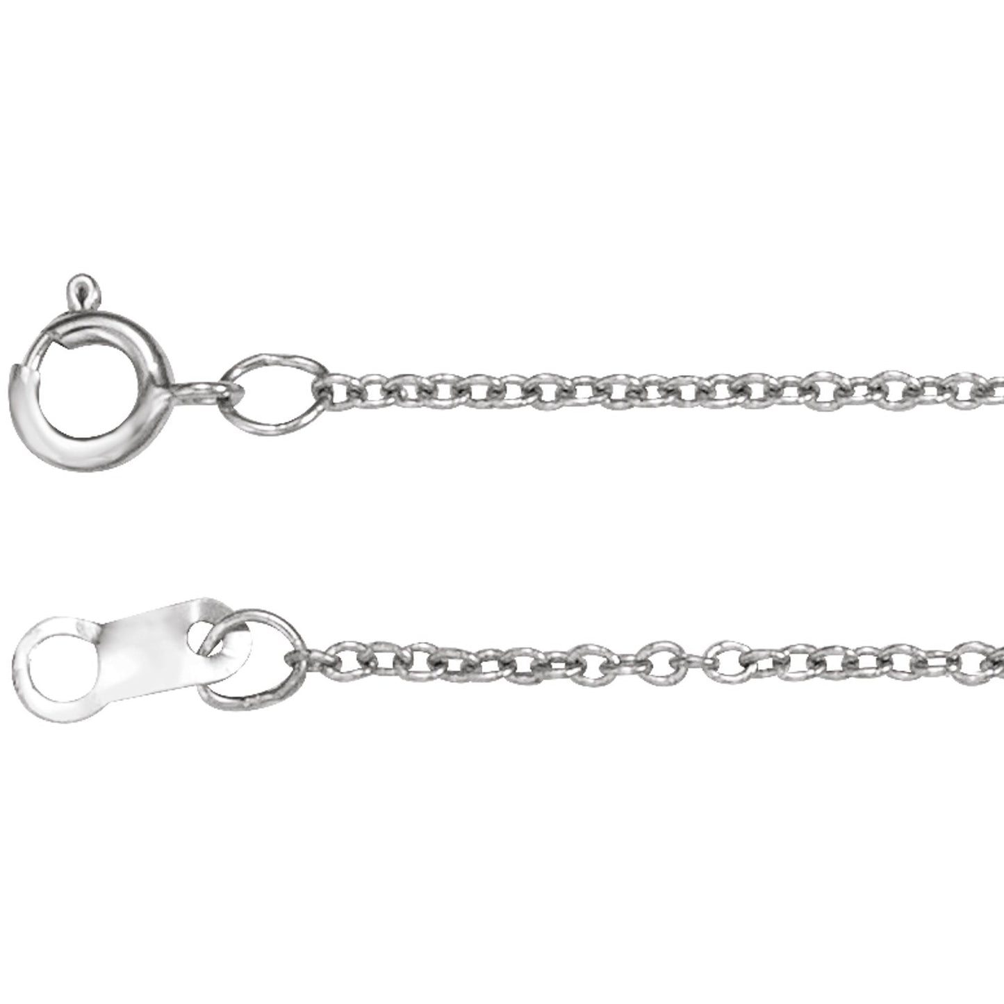 Polished Cable Chain Bracelet in Sterling Silver, 14k Yellow Gold, 14k White Gold, or Platinum
