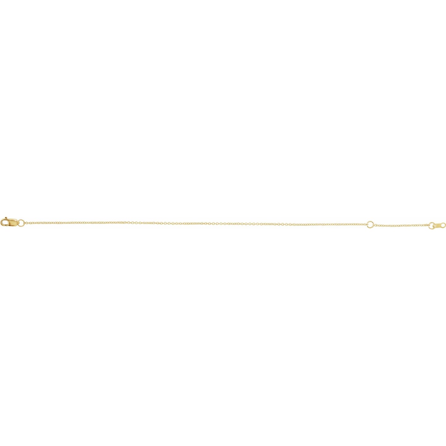 Polished Cable Chain Bracelet in Sterling Silver, 14k Yellow Gold, 14k White Gold, or Platinum