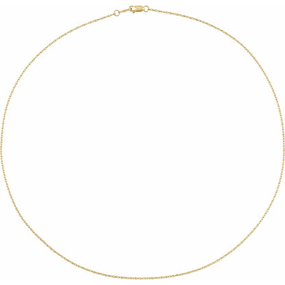 Polished Rope Chain Necklace in Sterling Silver, 14k Yellow Gold, 14k White Gold