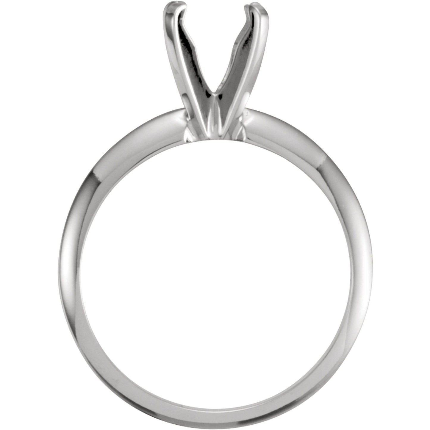 Platinum Solitaire 4-Prong Ring with Round Brilliant Cut DNA Gemstone
