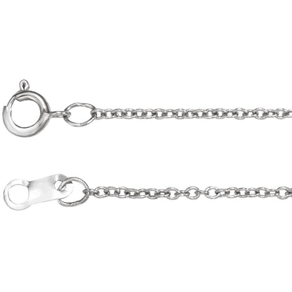 Polished Cable Chain Bracelet in Sterling Silver, 14k Yellow Gold, 14k White Gold, or Platinum