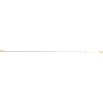 Polished Cable Chain Bracelet in Sterling Silver, 14k Yellow Gold, 14k White Gold, or Platinum