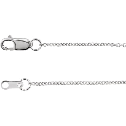Polished Cable Chain Bracelet in Sterling Silver, 14k Yellow Gold, 14k White Gold, or Platinum